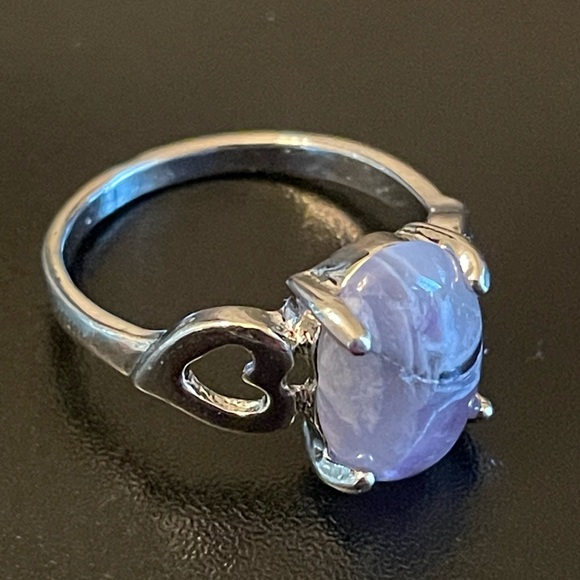 Elegant purple amethyst S925 silver ring size 9.5 - Picture 2 of 9